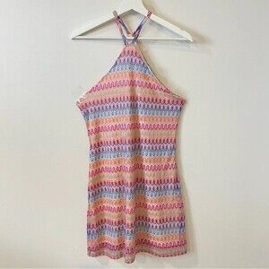 H&M Colorful Halter Knit Dress Size M - NWT Festival Boho Party Dress